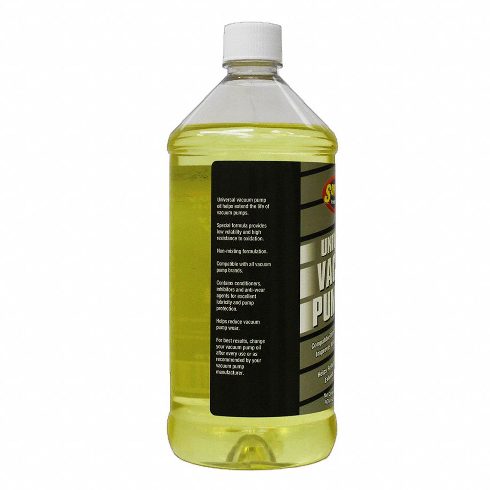 SUPERCOOL Vacuum Pump Oil 1 qt, Bottle, 107 Viscosity Index, 199°C