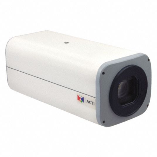 ACTI IP Camera: Box, Zoom, 148.5 mm Max Focal Lg, 2MP, RJ45, 69.3° Max  Viewing Angle, 1/2.8 CMOS