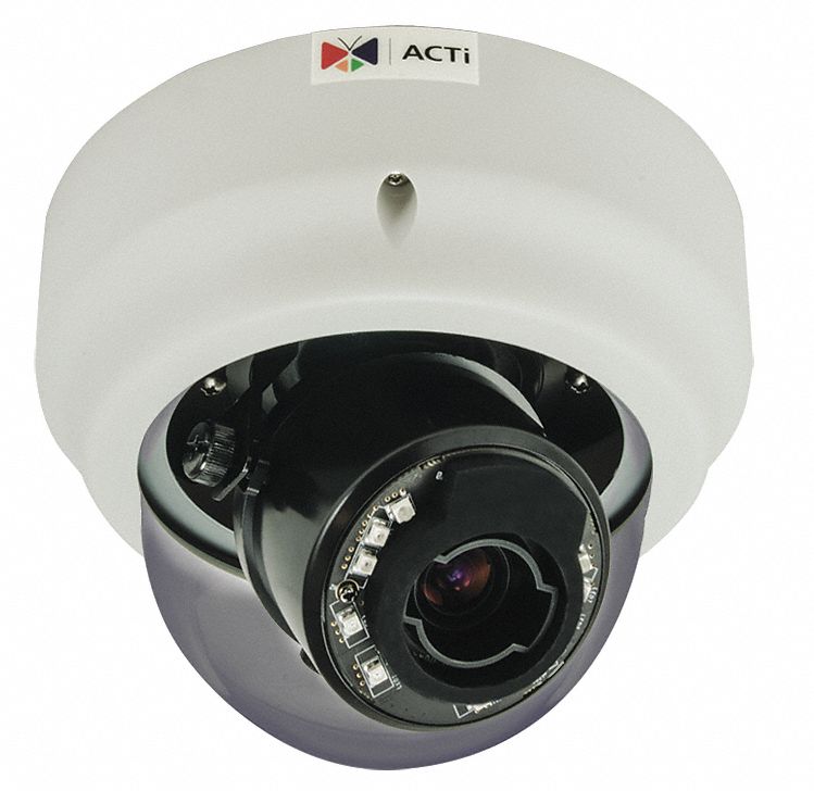 ACTI IP Camera 1080p, Color, Dome, Varifocal, 12V DC 4A Power Over