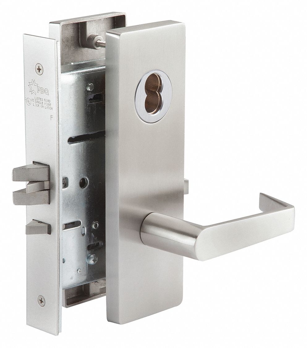 Door Lockset: Classroom Lever Locksets, Stainless Steel, ADA Compliant