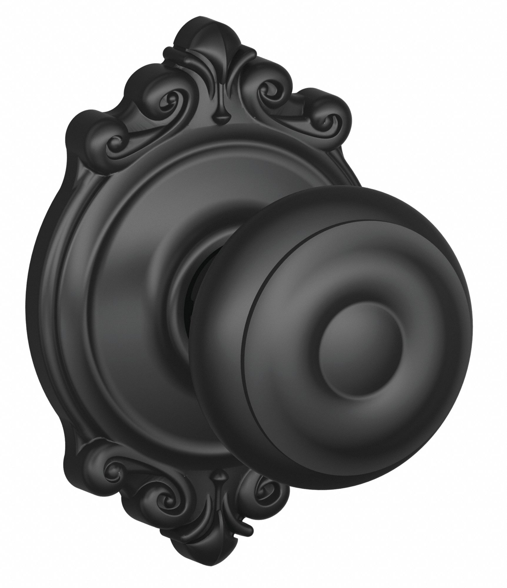 Door Lockset: Passage Knob Locksets, Black