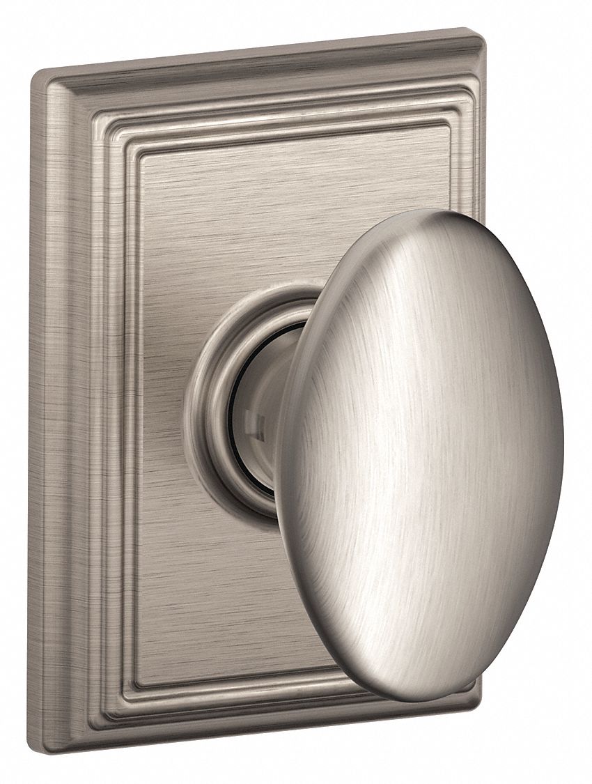 Schlage Light Duty Dummy F Series Knob Lockset Satin Nickel