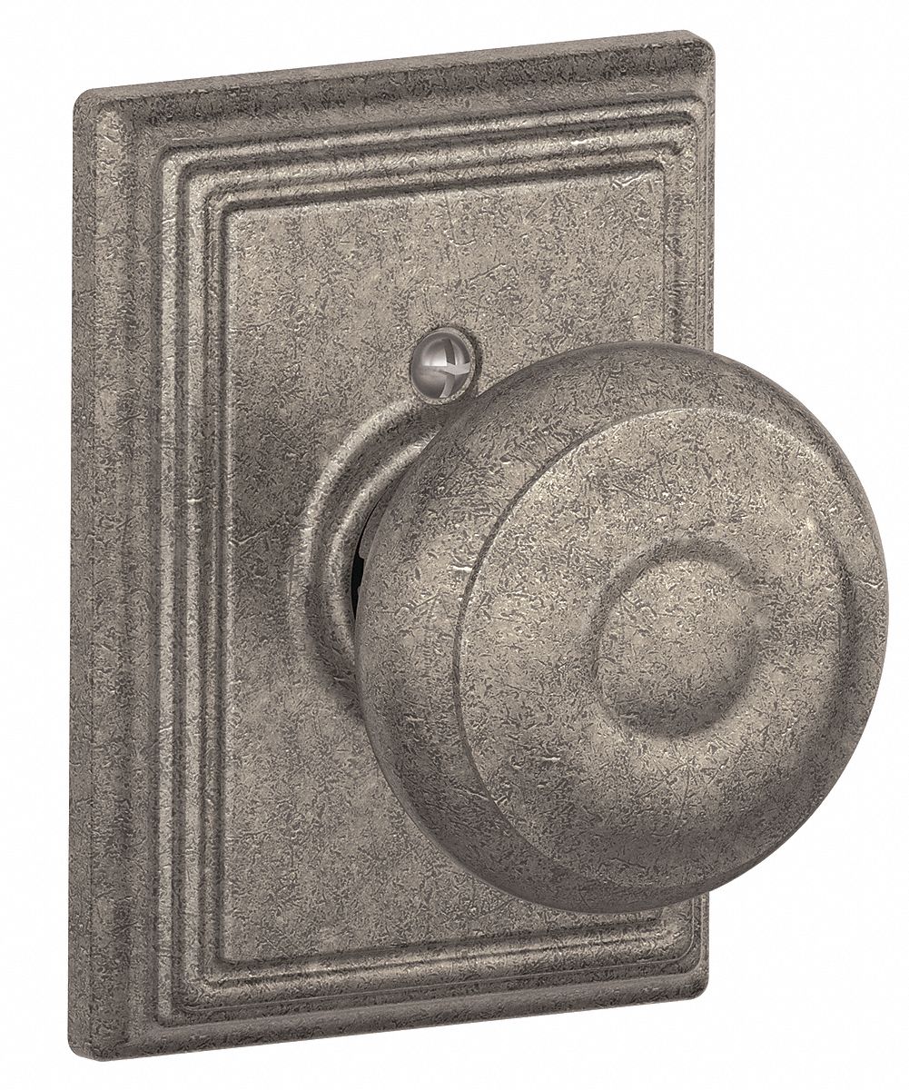 SCHLAGE, Dummy Knob Locksets, Nickel, Door Lockset 49ZE40F170 GEO