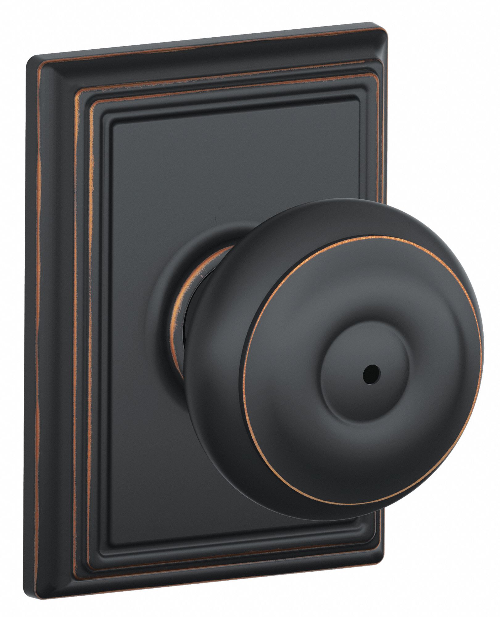 SCHLAGE, Privacy Knob Locksets, Bronze, Door Lockset 49ZF46F40 GEO 716 ADD Grainger