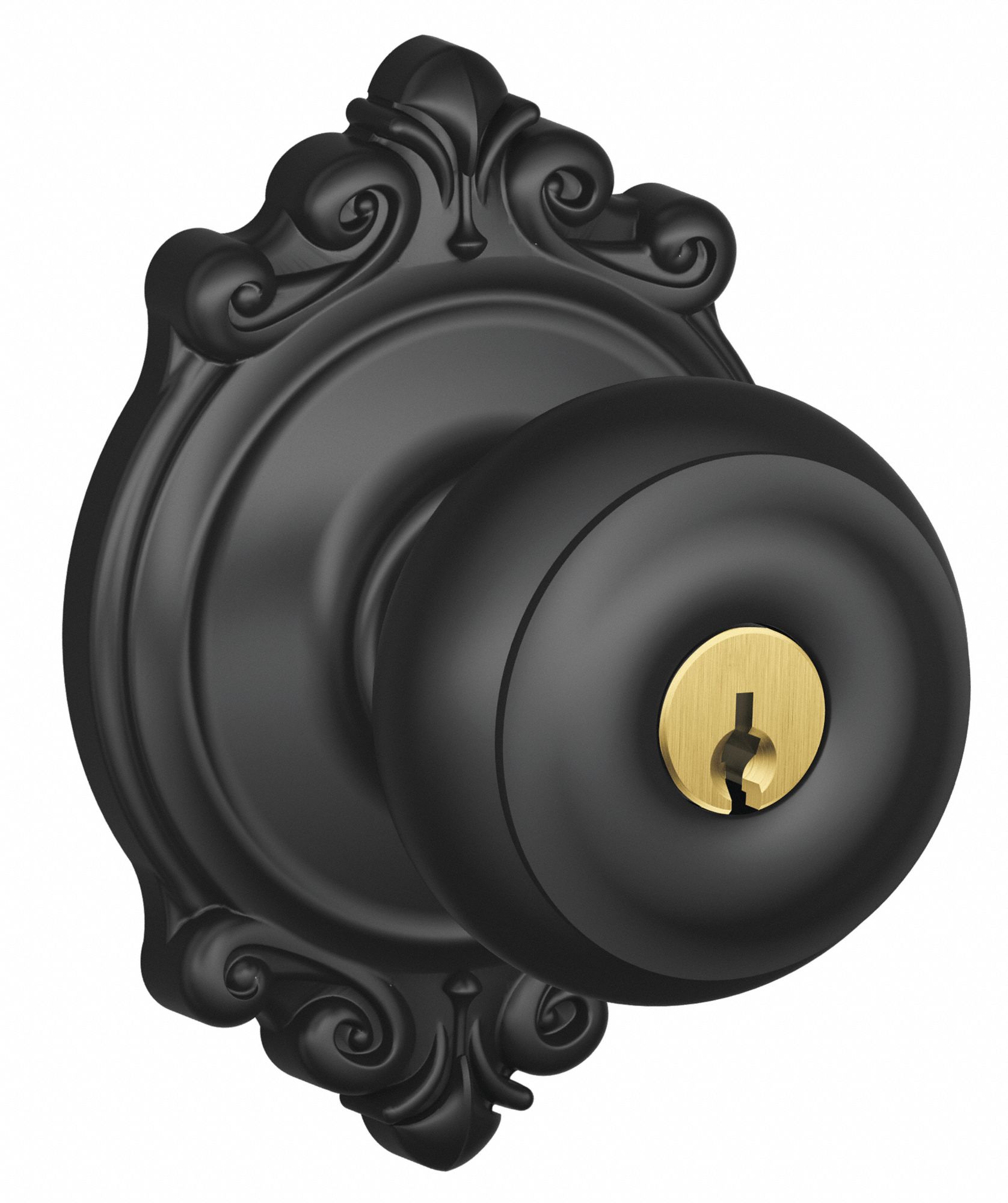 Door Lockset: Office Knob Locksets, Black