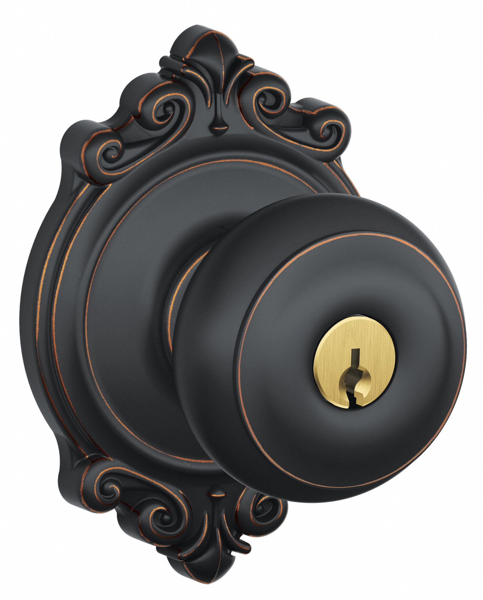 SCHLAGE, 2, F Knob Lockset 49ZG47F51A GEO 716