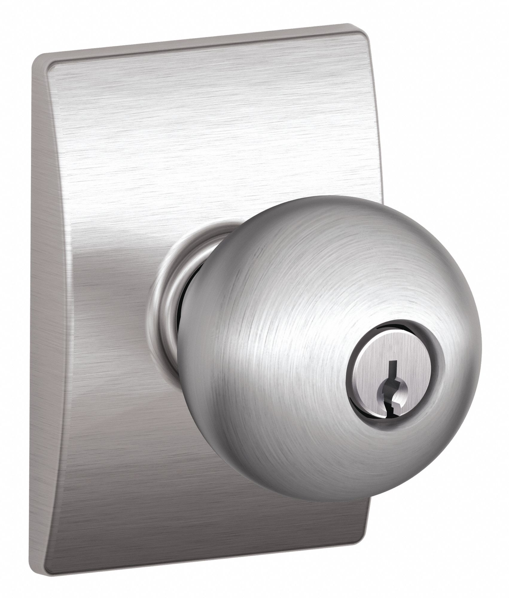 SCHLAGE, Office Knob Locksets, Chrome, Door Lockset 49ZG52F51A ORB