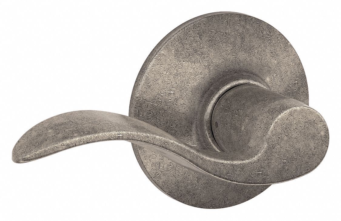 Door Lockset: Passage Lever Locksets, Nickel, ADA Compliant