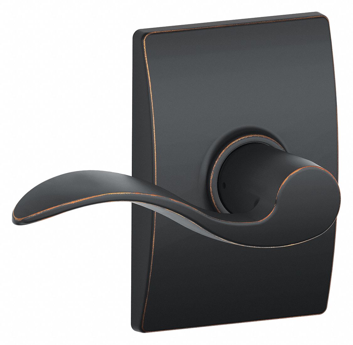 Door Lockset: Passage Lever Locksets, Bronze, ADA Compliant