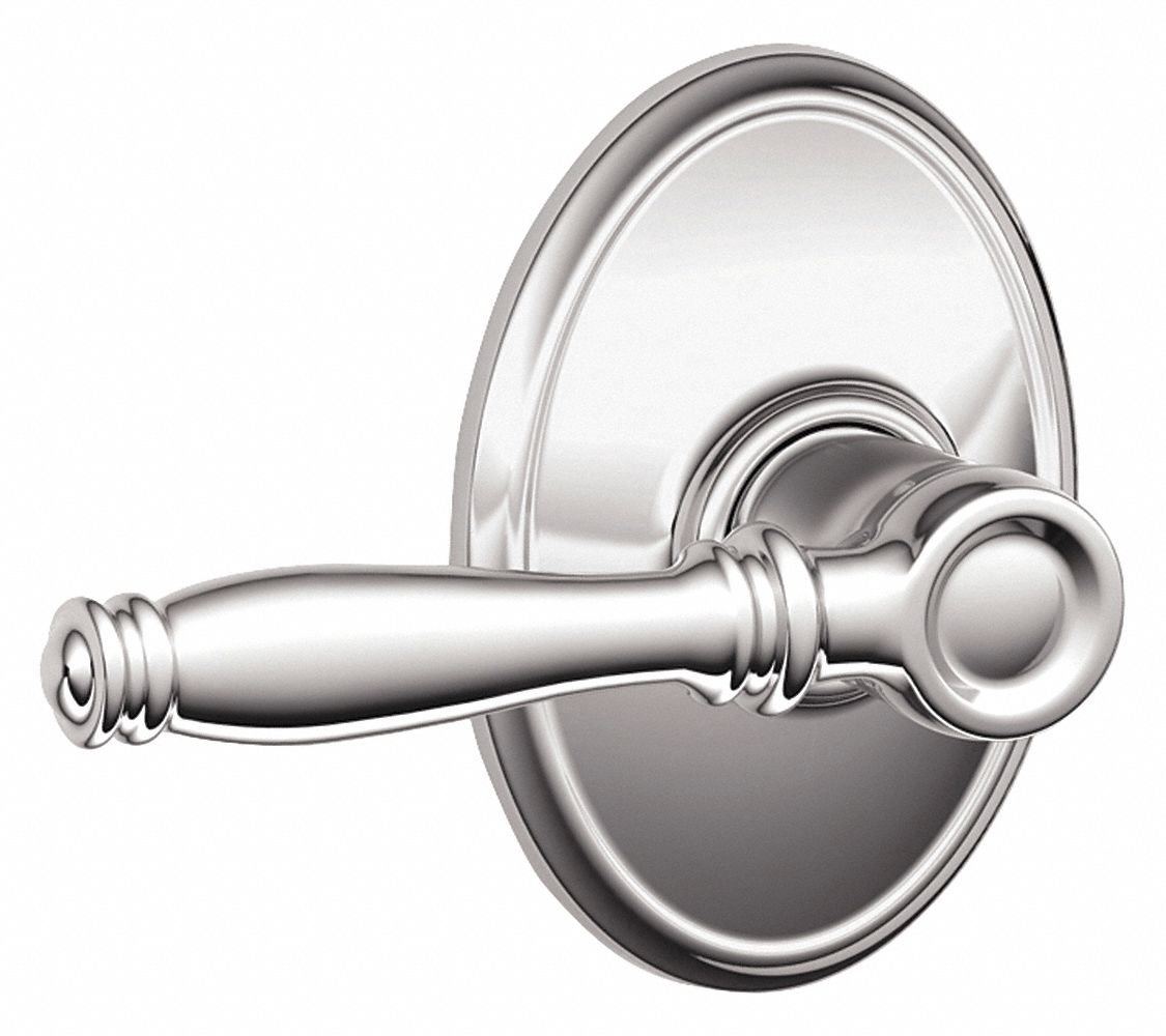 SCHLAGE, Passage Lever Locksets, Chrome, Door Lockset 49ZH29F10 BIR