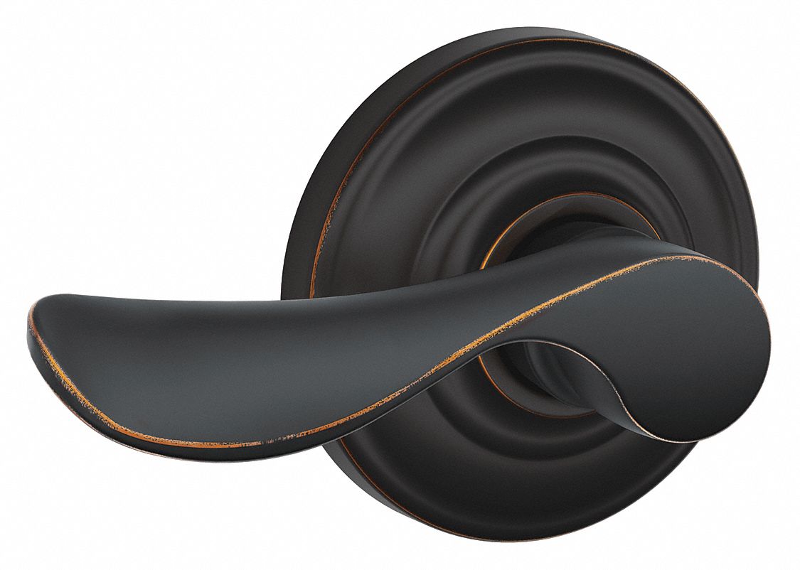 Door Lockset: Passage Lever Locksets, Bronze, ADA Compliant