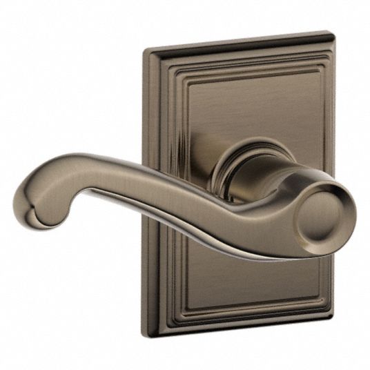 Schlage Camelot Passage Lever - F10 FLA 620 Antique Pewter Door Handle