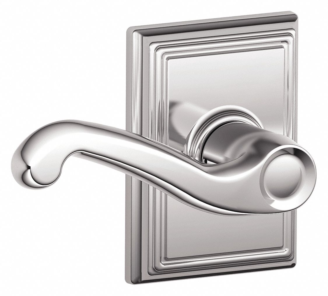 Door Lockset: Passage Lever Locksets, Chrome, ADA Compliant