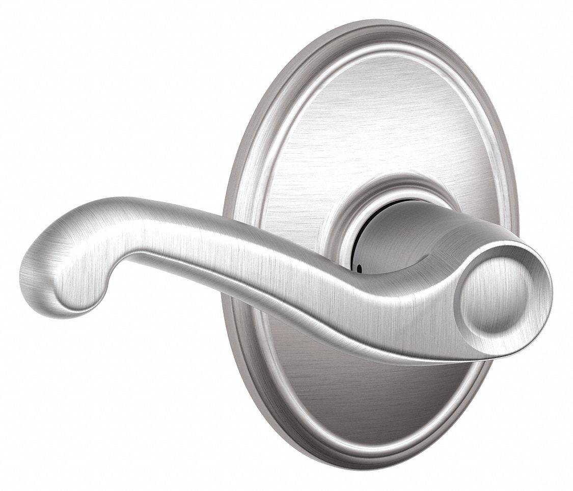 Door Lockset: Passage Lever Locksets, Chrome, ADA Compliant