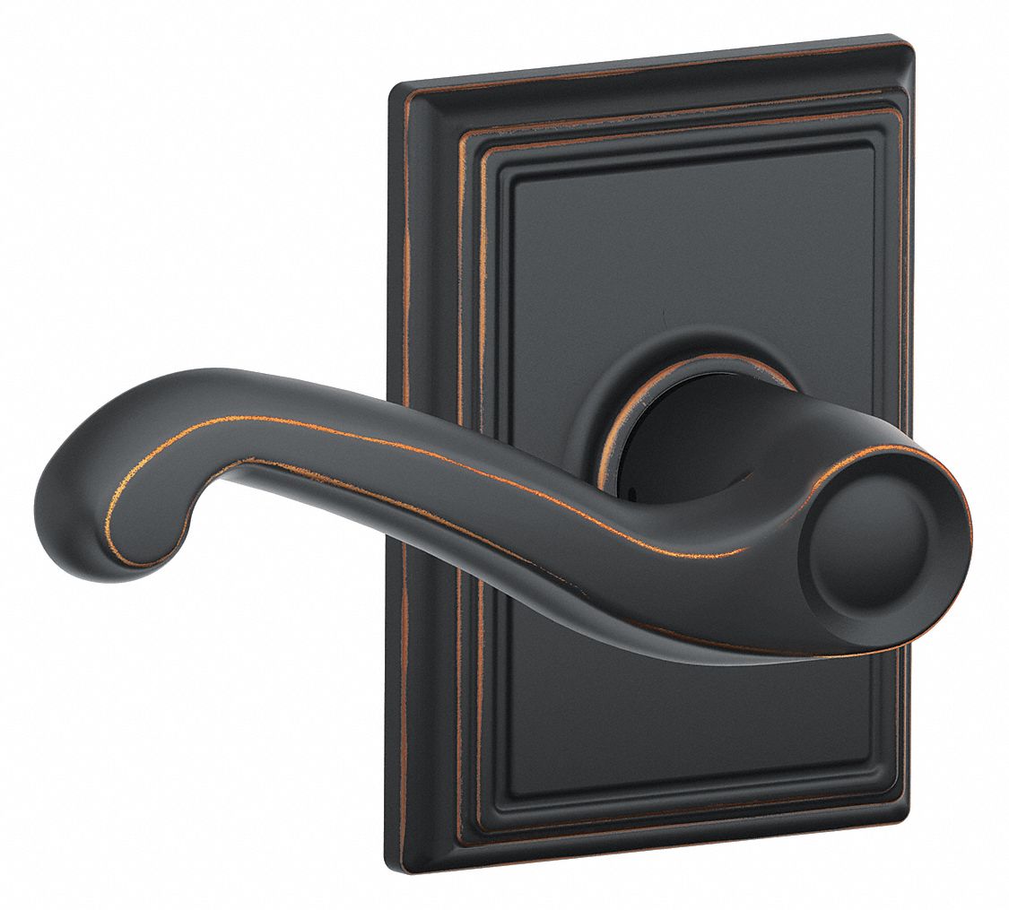 Door Lockset: Passage Lever Locksets, Bronze, ADA Compliant