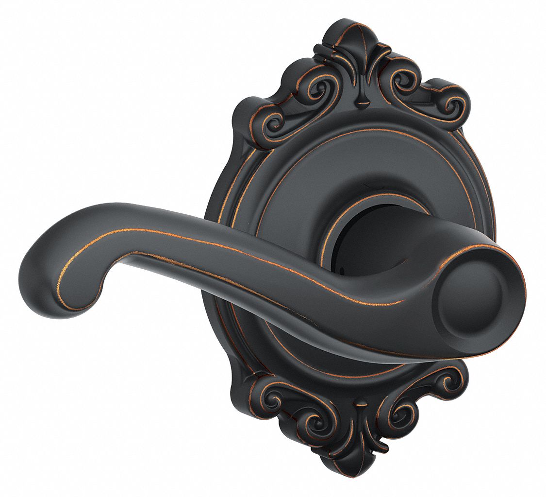 Door Lockset: Passage Lever Locksets, Bronze, ADA Compliant