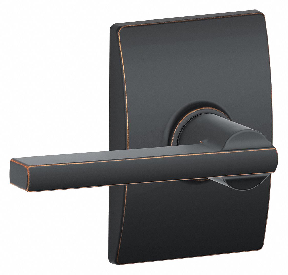 Door Lockset: Passage Lever Locksets, Bronze, ADA Compliant