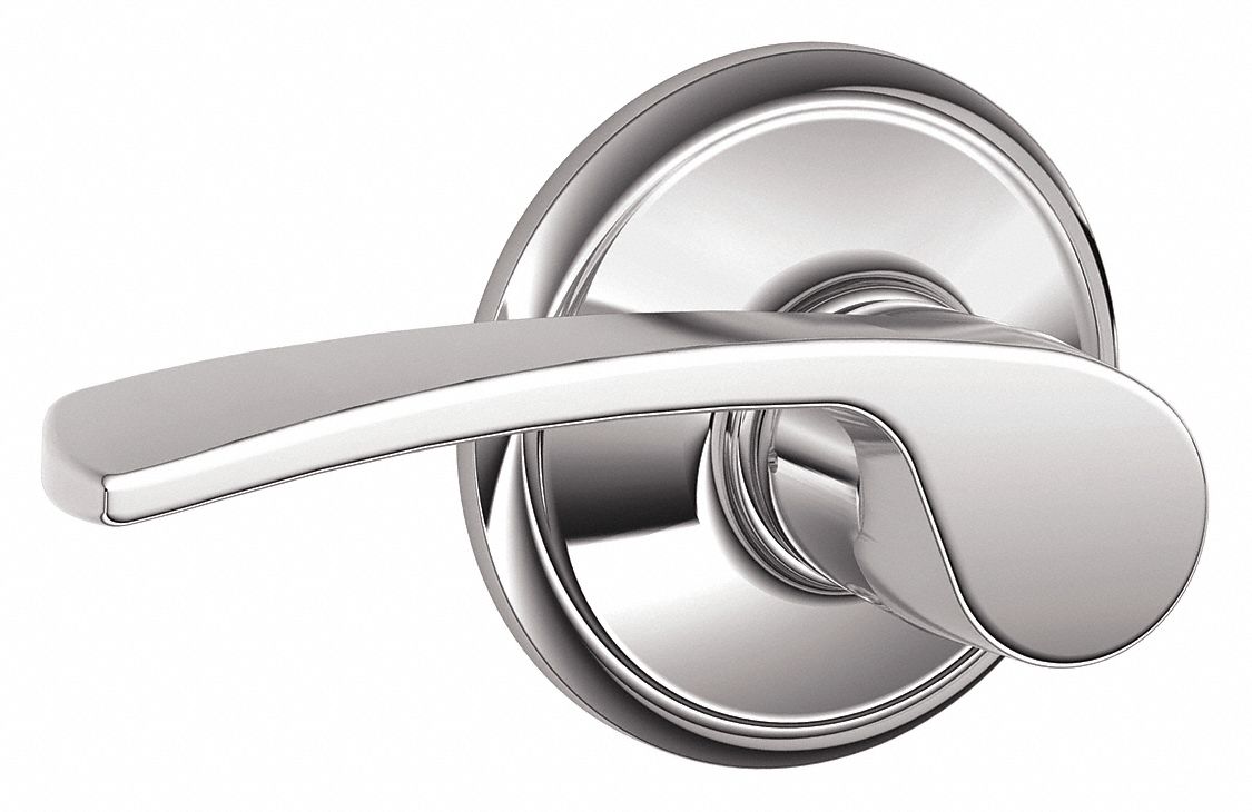 Door Lockset: Passage Lever Locksets, Chrome, ADA Compliant