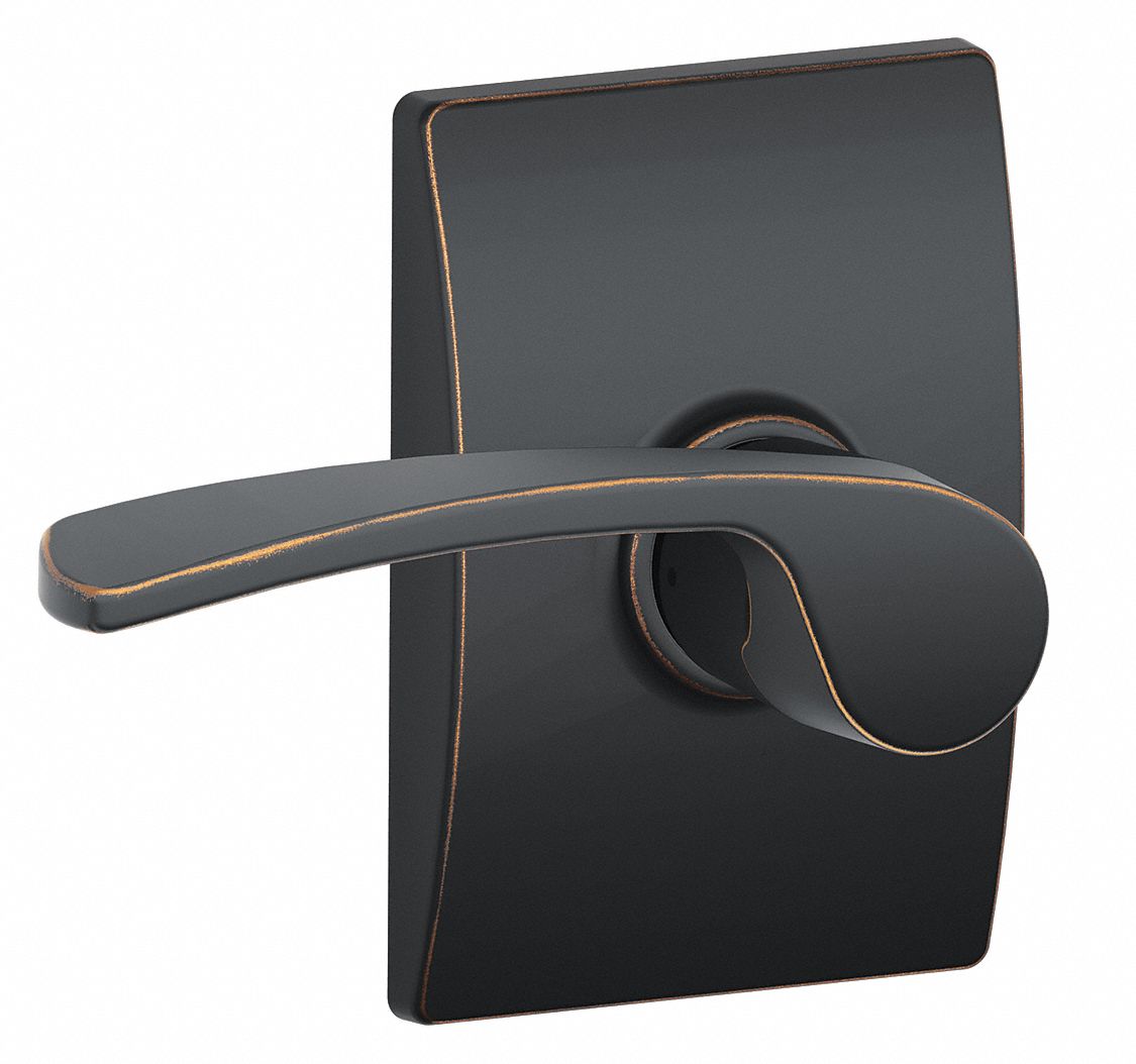 Door Lockset: Passage Lever Locksets, Bronze, ADA Compliant