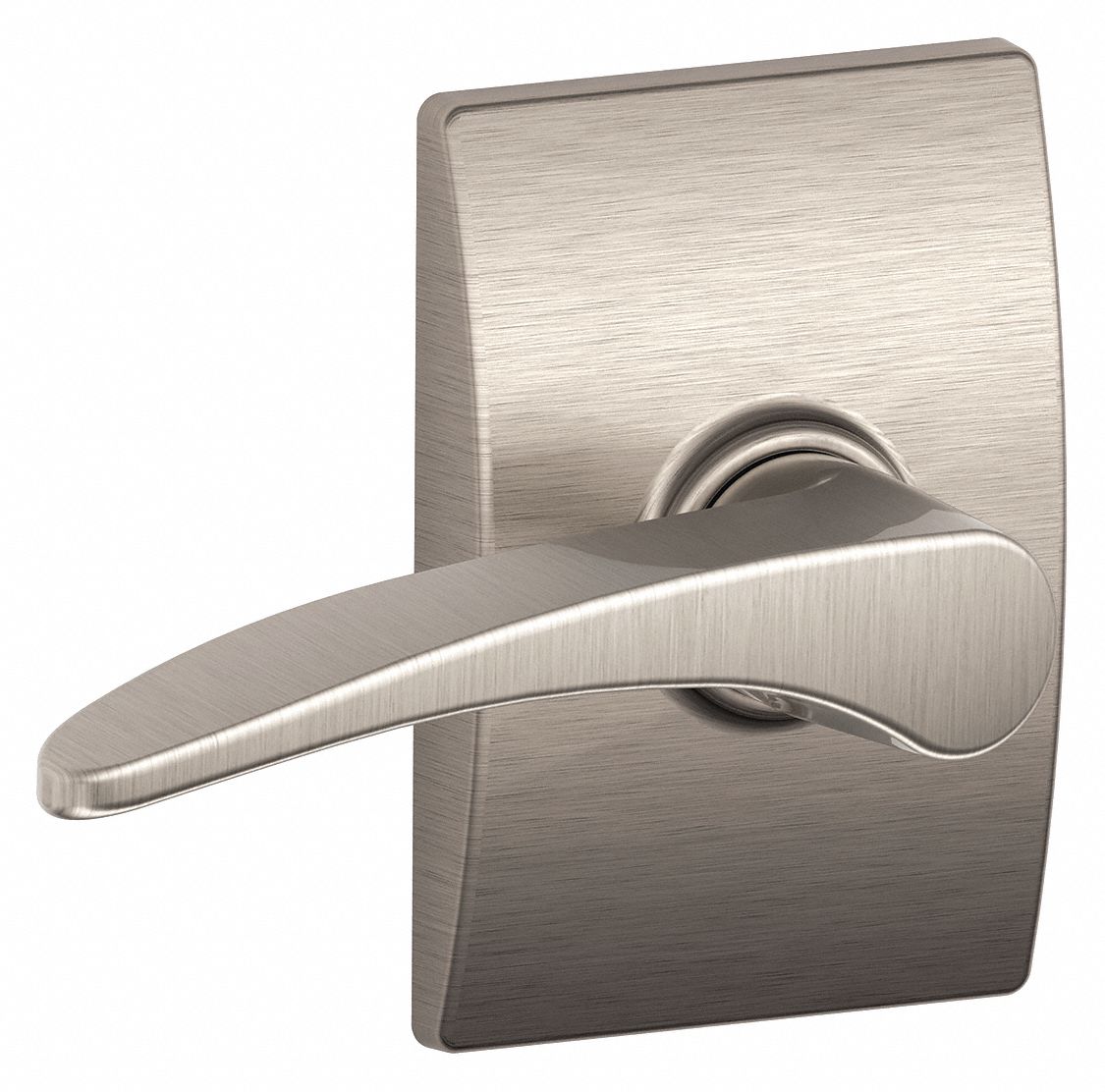 Door Lockset: Passage Lever Locksets, Nickel, ADA Compliant