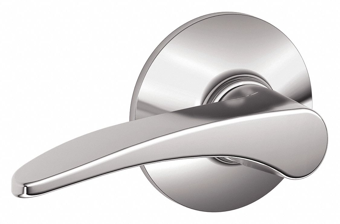 Door Lockset: Passage Lever Locksets, Chrome, ADA Compliant