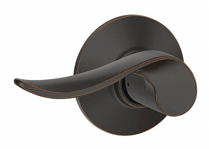 Door Lockset: Passage Lever Locksets, Bronze, ADA Compliant