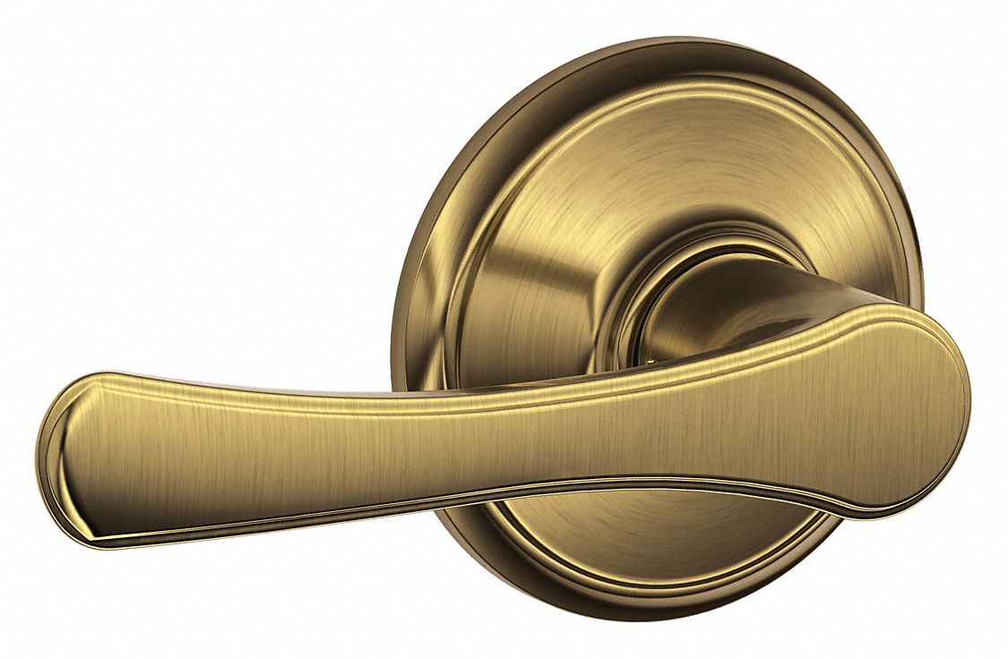 Door Lockset: Passage Lever Locksets, Brass, ADA Compliant