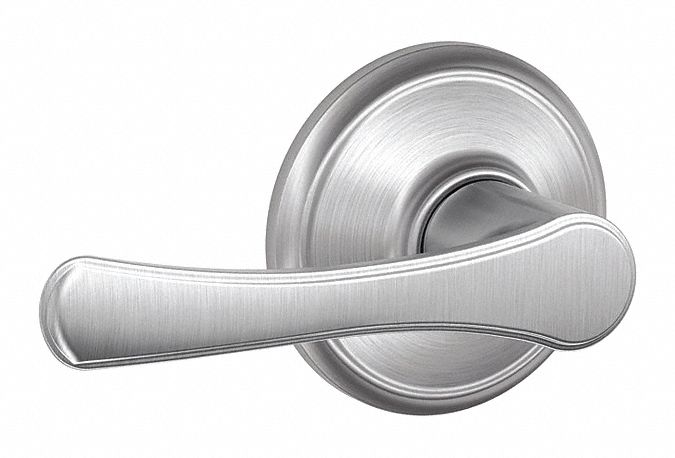 Door Lockset: Passage Lever Locksets, Chrome, ADA Compliant