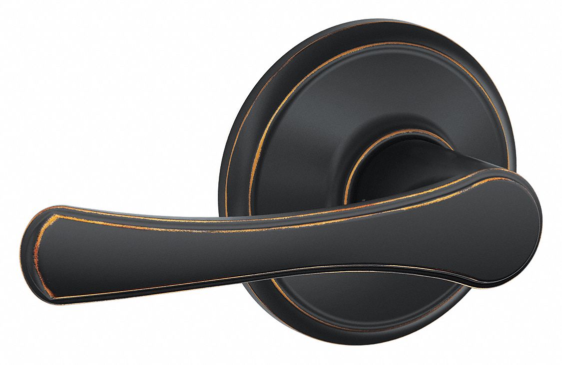 Door Lockset: Passage Lever Locksets, Bronze, ADA Compliant