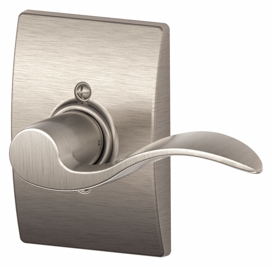 Door Lockset: Dummy Lever Locksets, Nickel, ADA Compliant