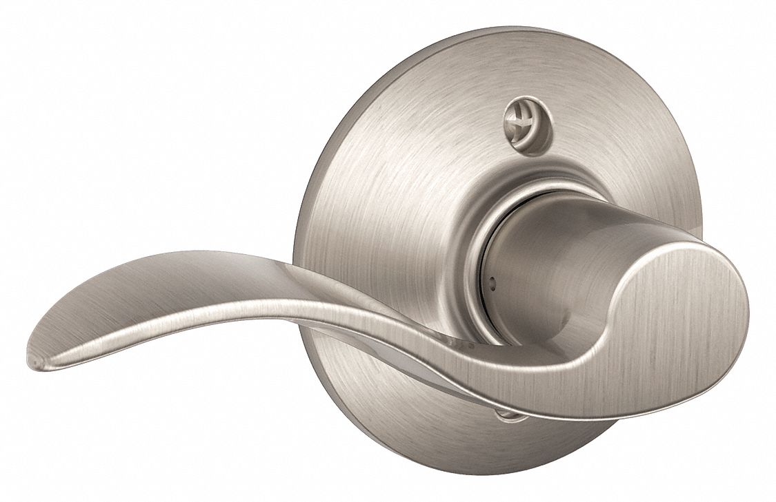 Door Lockset: Dummy Lever Locksets, Nickel, ADA Compliant