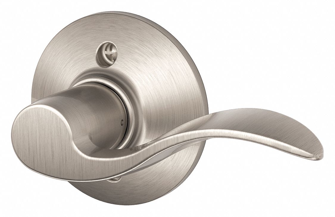 Door Lockset: Dummy Lever Locksets, Nickel, ADA Compliant