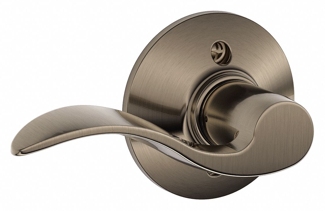 Door Lockset: Dummy Lever Locksets, Nickel, ADA Compliant
