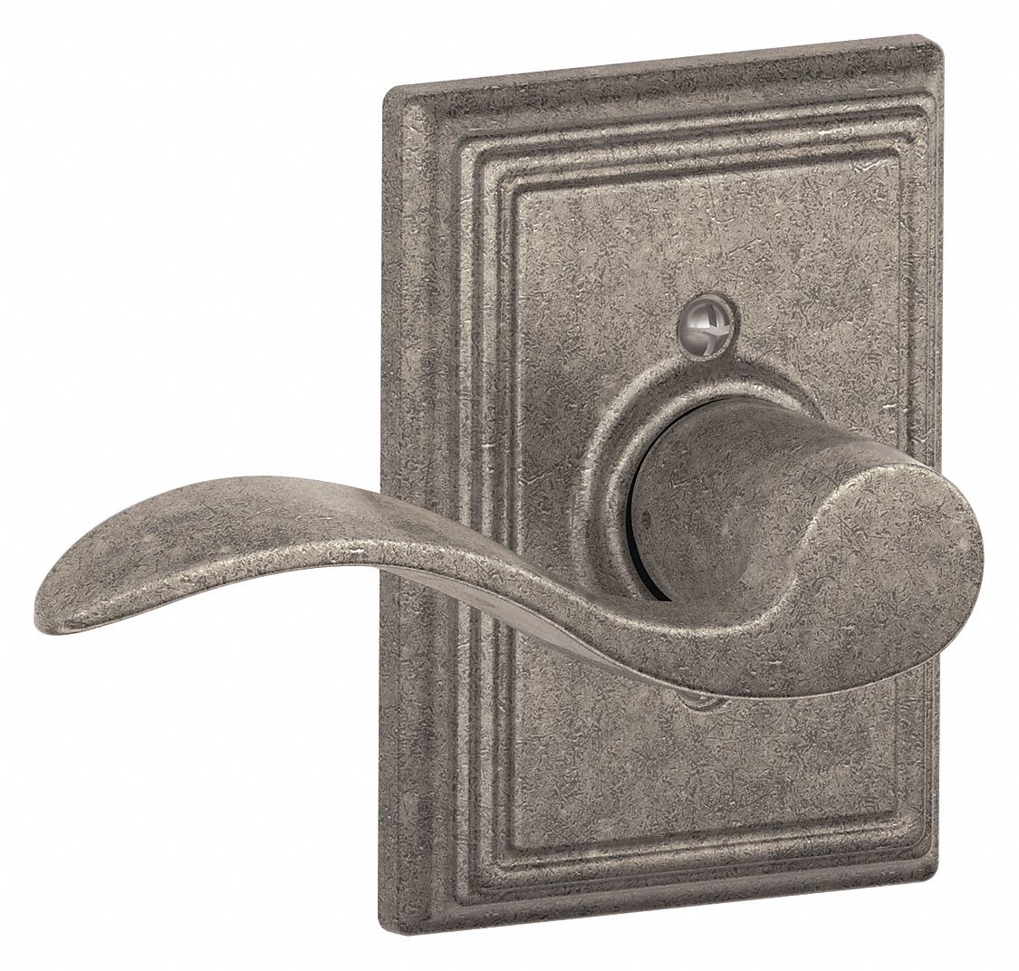 Door Lockset: Dummy Lever Locksets, Nickel, ADA Compliant