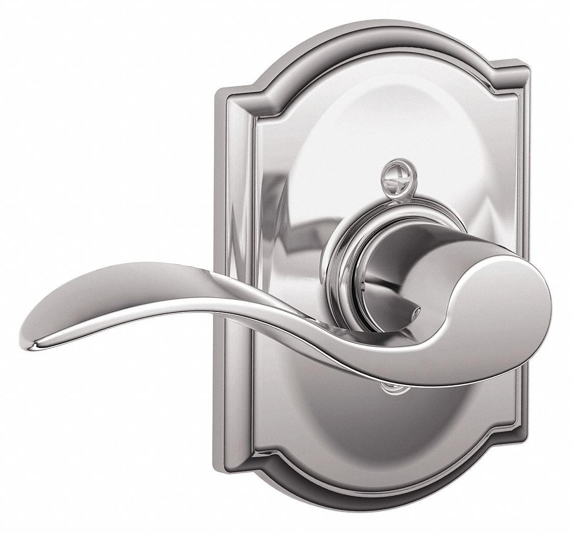 Door Lockset: Dummy Lever Locksets, Chrome, ADA Compliant