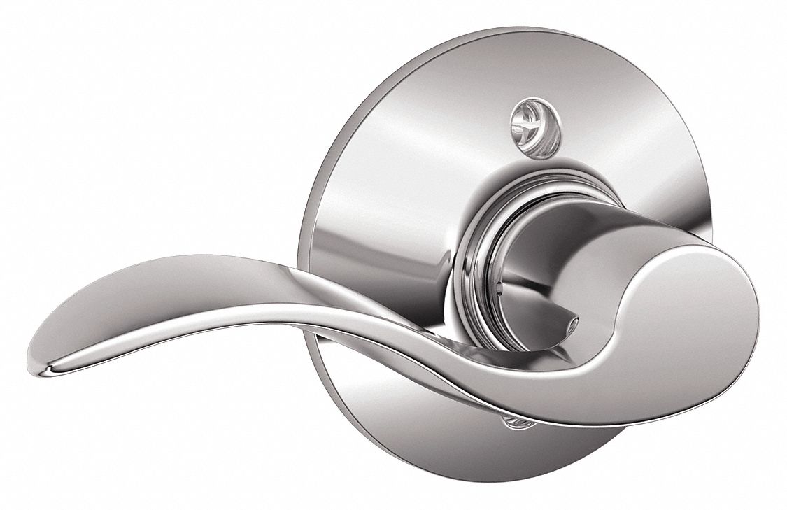 Door Lockset: Dummy Lever Locksets, Chrome, ADA Compliant