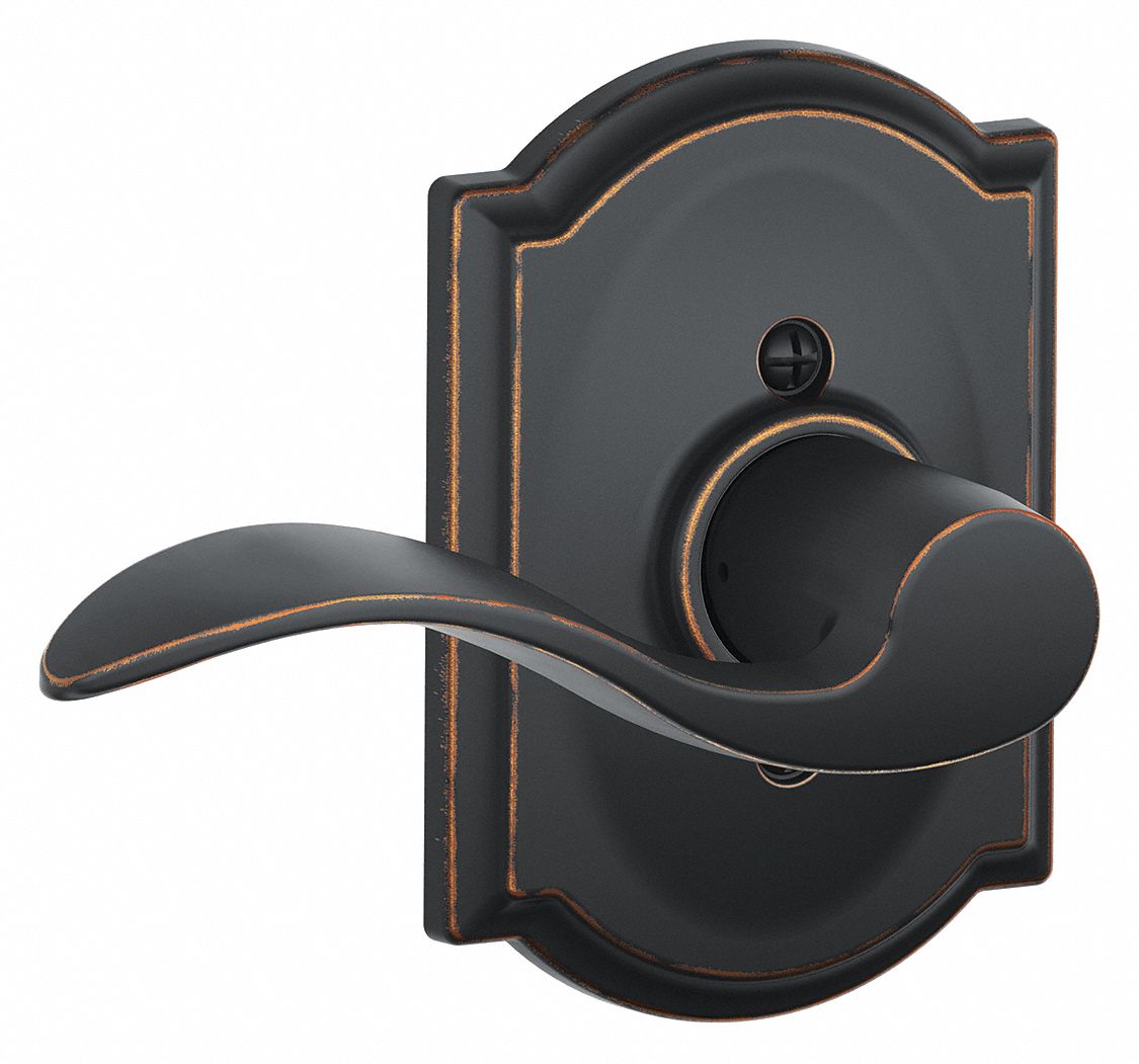 Door Lockset: Dummy Lever Locksets, Bronze, ADA Compliant