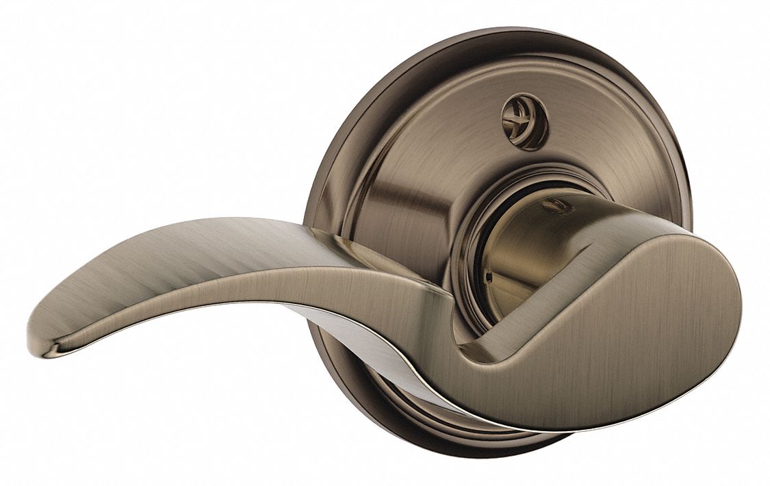 SCHLAGE, Dummy Lever Locksets, Nickel, Door Lockset 49ZK93F170 AVA