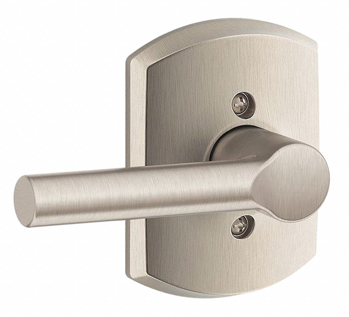 SCHLAGE, Dummy Lever Locksets, Nickel, Door Lockset 49ZL17F170 BRW