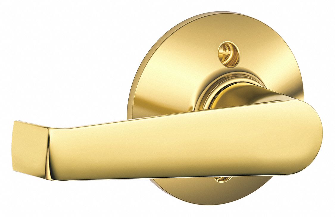 Door Lockset: Dummy Lever Locksets, Brass, ADA Compliant