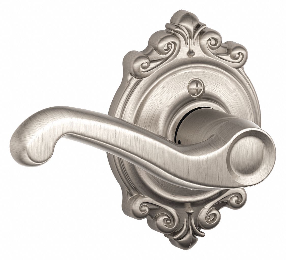 SCHLAGE, Dummy Lever Locksets, Nickel, Door Lockset 49ZM62F170 FLA