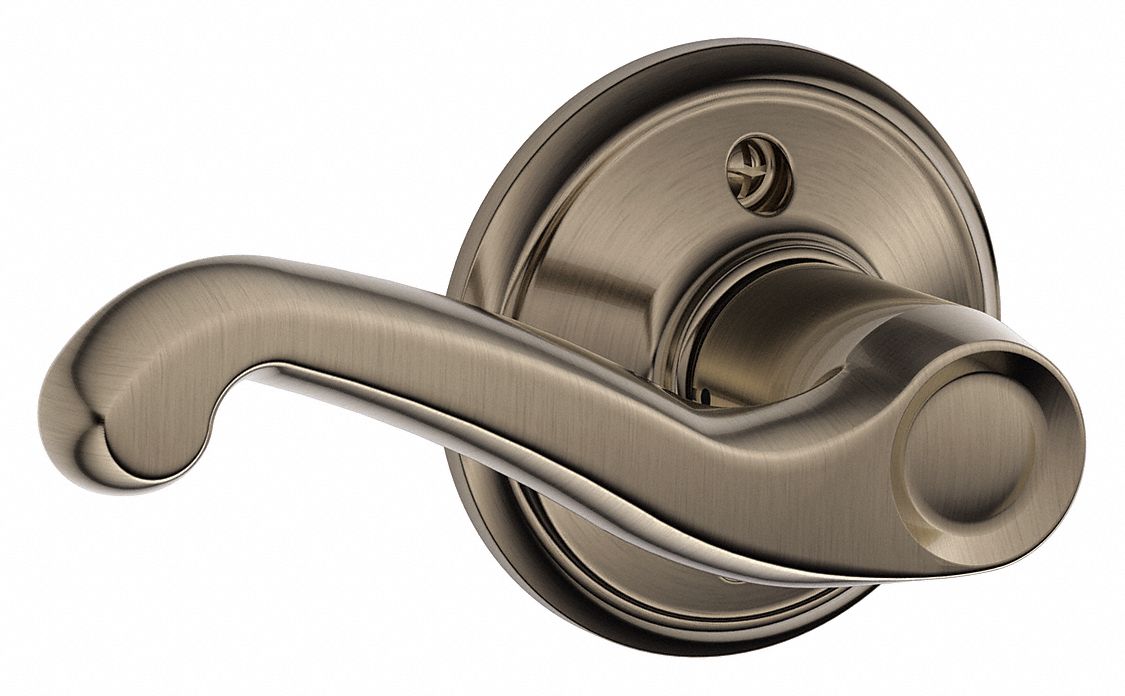 Door Lockset: Dummy Lever Locksets, Nickel, ADA Compliant