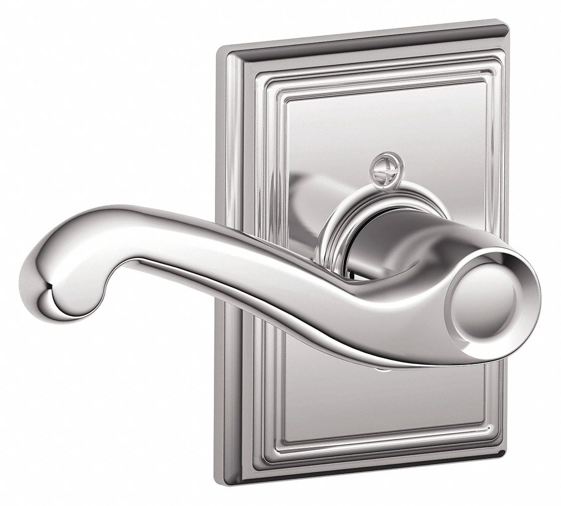 Door Lockset: Dummy Lever Locksets, Chrome, ADA Compliant
