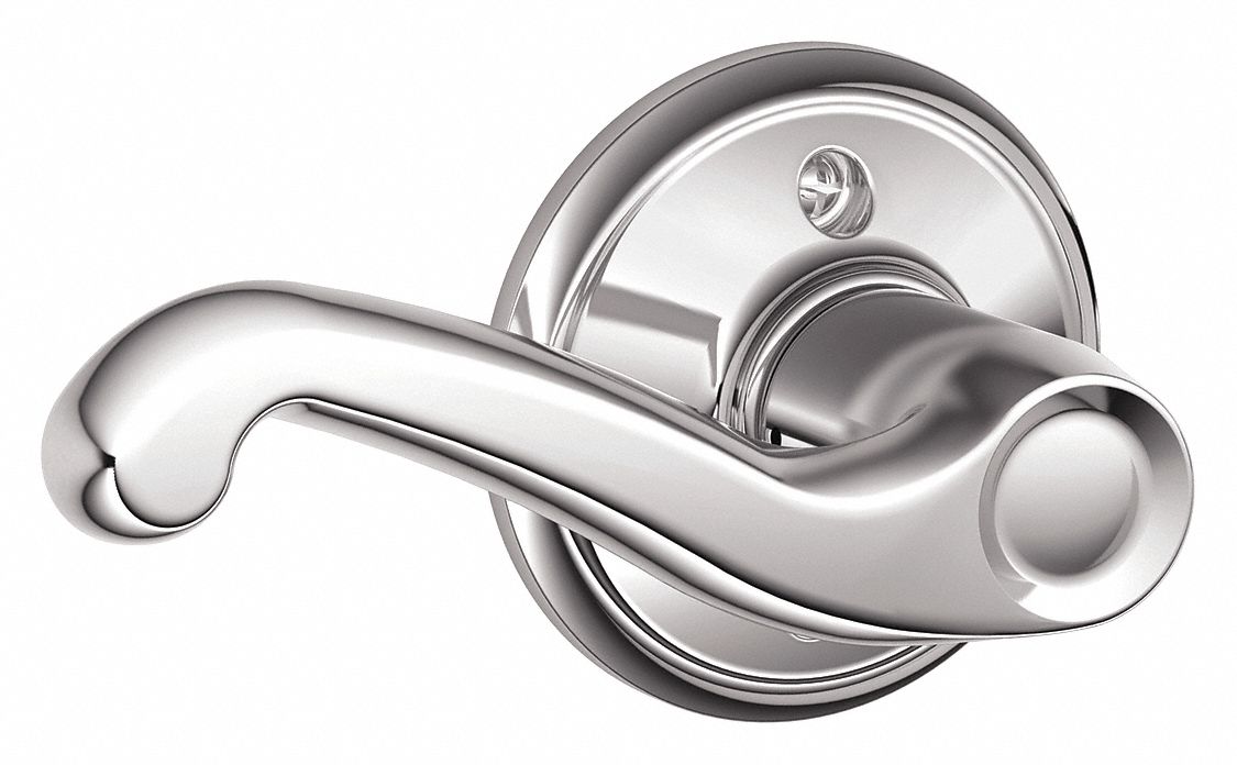 Door Lockset: Dummy Lever Locksets, Chrome, ADA Compliant