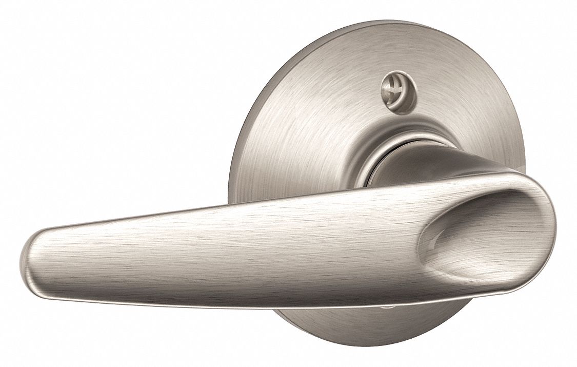 Door Lockset: Dummy Lever Locksets, Nickel, ADA Compliant