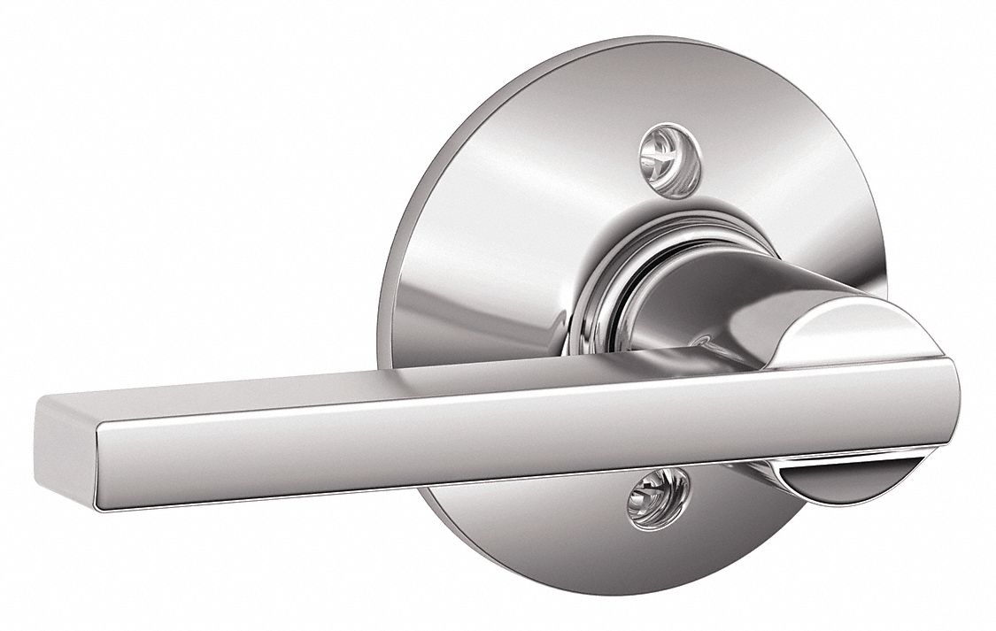 Door Lockset: Passage Lever Locksets, Chrome, ADA Compliant