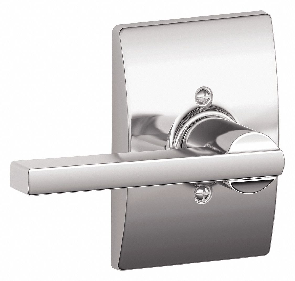 Door Lockset: Passage Lever Locksets, Chrome, ADA Compliant