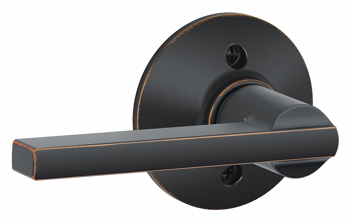 Door Lockset: Passage Lever Locksets, Bronze, ADA Compliant