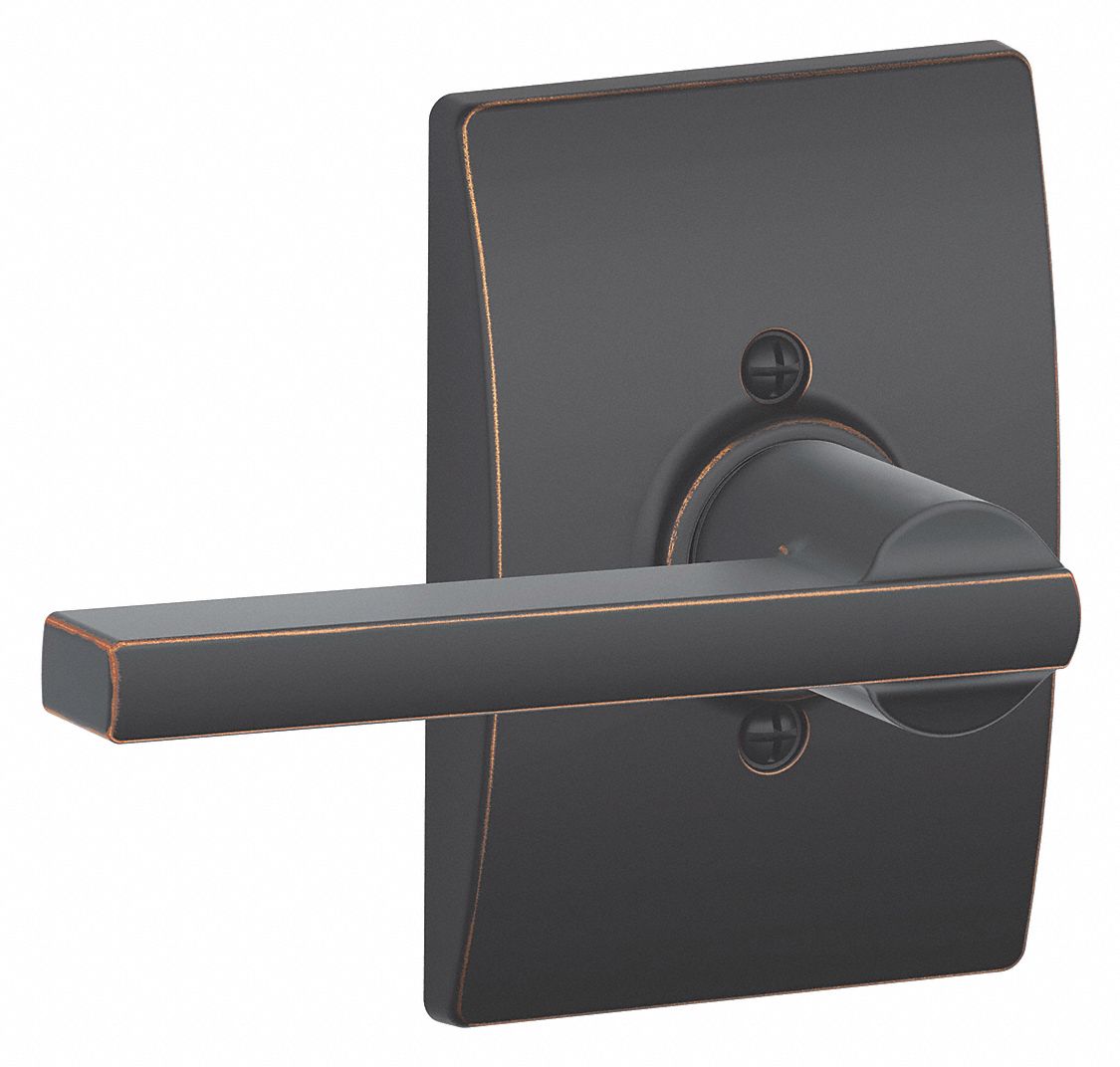Door Lockset: Passage Lever Locksets, Bronze, ADA Compliant
