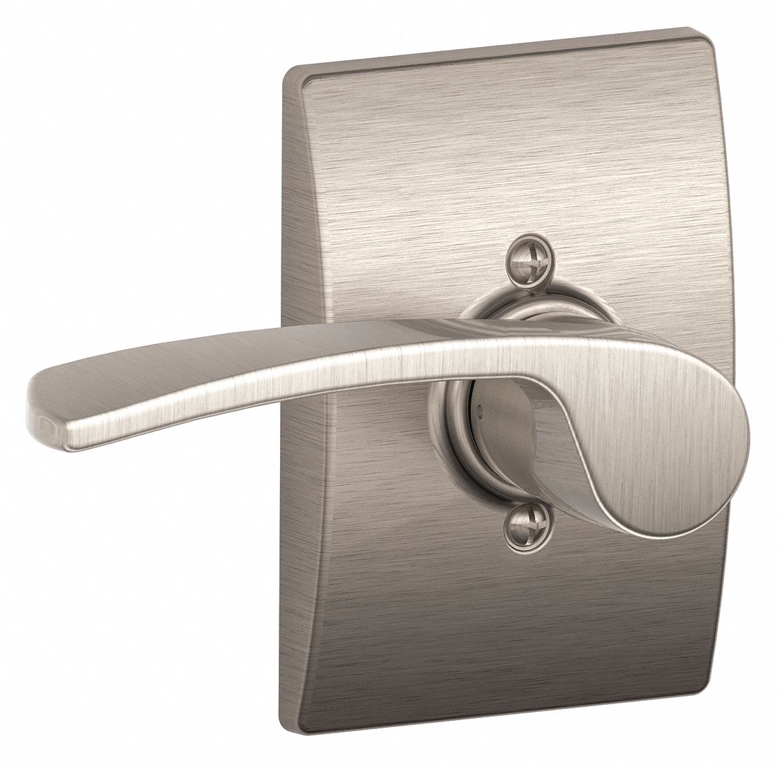 Door Lockset: Dummy Lever Locksets, Nickel, ADA Compliant